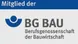 Logo: Mitglied der BG BAU – Berufsgenossenschaft der Bauwirtschaft